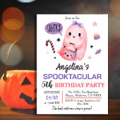 Sweet & Spooky Ghost snoep 5e Verjaardag Halloween Kaart