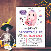 Sweet & Spooky Ghost snoep 6e Verjaardag Halloween Kaart