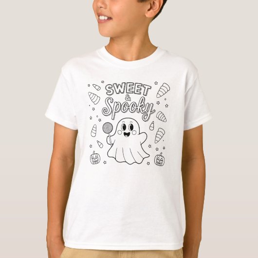 Sweet & Spooky Halloween Ghost T-shirt (Voorkant)