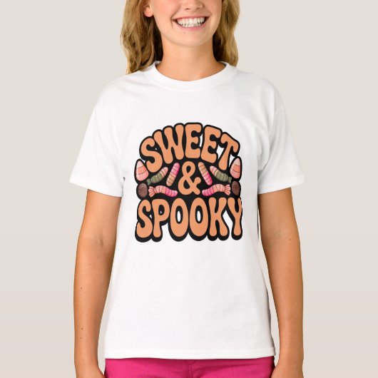 Sweet Spooky Kids Halloween Candy Shirt (Voorkant)