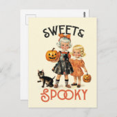 "Sweet & Spooky" midden-eeuwse  stijl Briefkaart (Voorkant / Achterkant)