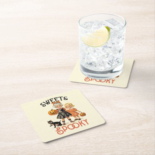 "Sweet & Spooky" midden-eeuwse stijl Kartonnen Onderzetters (Insitu)