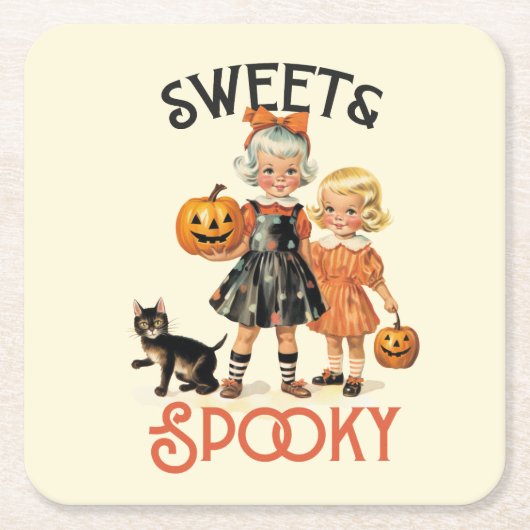 "Sweet & Spooky" midden-eeuwse stijl Kartonnen Onderzetters (Voorkant)