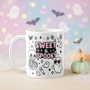 Sweet & Spooky Pastel Pink Halloween Koffiemok