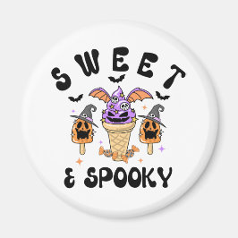 Sweet & Spooky Retro Halloween Ice Cream Cones Magneet
