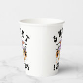 Sweet & Spooky Retro Halloween Ice Cream Cones Papieren Bekers (Rechts)