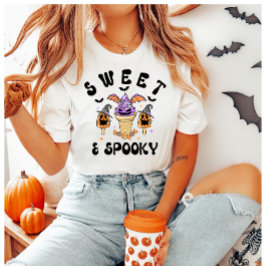 Sweet & Spooky Retro Halloween Ice Cream Cones T-shirt