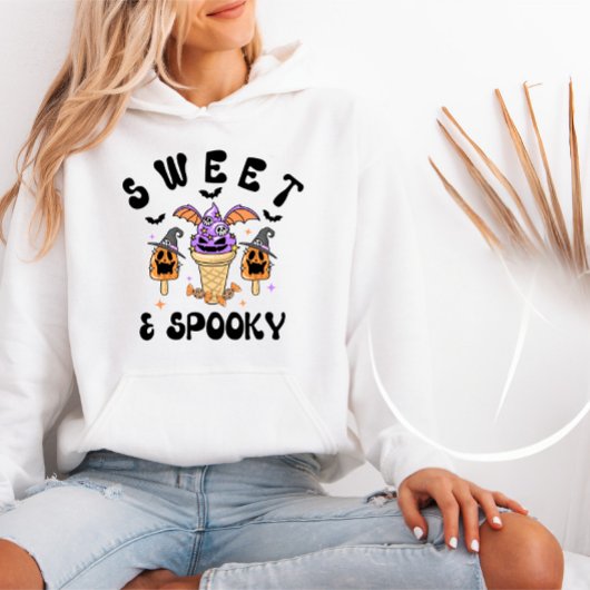 Sweet & Spooky Retro Monster Ice Cream Cones Hoodie
