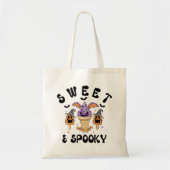 Sweet & Spooky Retro Monster Ice Cream Halloween Tote Bag (Voorkant)