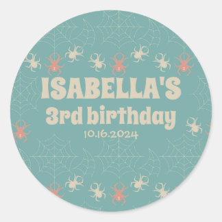 Sweet Spooky Tales Halloween Verjaardagsthema Ronde Sticker