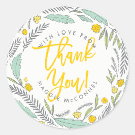 Sweet Sprigs Genderneutraal Baby Dank u Sticker