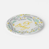 Sweet Sprigs Genderneutraal Baby shower Bord (Gekanteld)