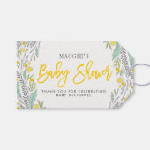 Sweet Sprigs Genderneutraal Baby shower Cadeau Lab Cadeaulabel (Voorkant (Horizontaal))