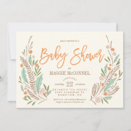 Sweet Sprigs Geslacht Neutrale Baby shower Uitnodi Kaart