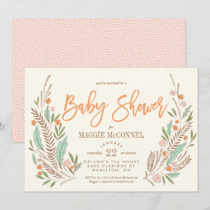 Sweet Sprigs Geslacht Neutrale Baby shower Uitnodi Kaart