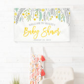 Sweet Sprigs Neutraal Baby shower Sign Banner Sign (Insitu)