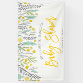 Sweet Sprigs Neutraal Baby shower Sign Banner Sign (Verticaal)