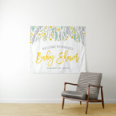 Sweet Sprigs Neutraal Baby shower Tapestry Tapestr Wandkleed (In Situ (horizontaal))