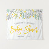 Sweet Sprigs Neutraal Baby shower Tapestry Tapestr Wandkleed (Voorkant (horizontaal))