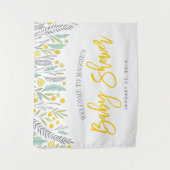 Sweet Sprigs Neutraal Baby shower Tapestry Tapestr Wandkleed (Voorkant)