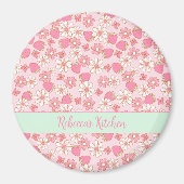 Sweet Spring aardbeien gepersonaliseerd Magneet (Voorkant)