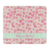 Sweet Spring aardbeien gepersonaliseerd Snijplank (Voorkant)