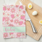 Sweet Spring aardbeien gepersonaliseerd Theedoek (Quarter Fold)