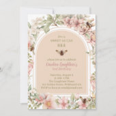 Sweet Spring Bee Wildflower Tweede verjaardag Kaart (Voorkant)