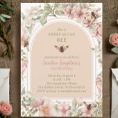 Sweet Spring Bee Wildflower Tweede verjaardag Kaart