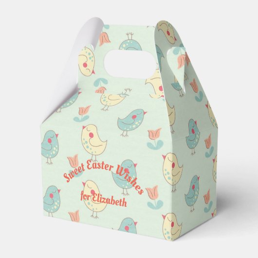 Sweet Spring Birdies Gable Favor Box Bedankdoosjes (Voorkant Zijde)