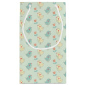 Sweet Spring Birdies Gift Bag - Klein, glanzend Klein Cadeauzakje (Achterkant)