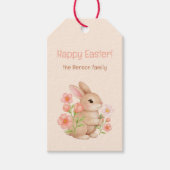 Sweet Spring Bunnies & Floral Garden  Cadeaulabel (Voorkant)