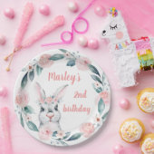 Sweet Spring Bunny Konijn Verjaardag Thema Papieren Bordje (Feest)