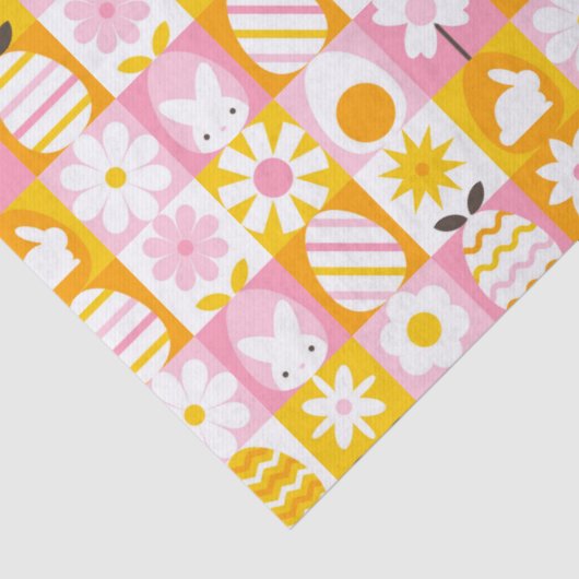 Sweet Spring Easter Patchwork  Tissuepapier (Detail)