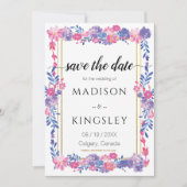 Sweet Spring Floral Abstract Save the Date KAART (Voorkant)