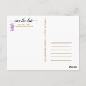 Sweet Spring Floral Epic Abstract Sparen de Datum Briefkaart (Achterkant)