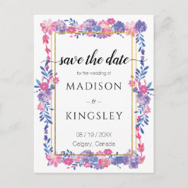 Sweet Spring Floral Epic Abstract Sparen de Datum Briefkaart