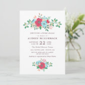 Sweet Spring Flowers - Bloemen Vrijgezellenfeest Kaart (Staand voorkant)