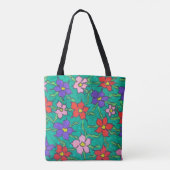 Sweet Spring Greenery Floral Canvas tas (Achterkant)