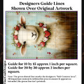 Sweet Spring Lamb Floral Heart Crown CH6 Decoupage Tissuepapier