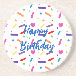 Sweet Sprinkle Birthday Party Theme Zandsteen Onderzetter