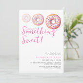Sweet Sprinkle Donuts Modern Girl Baby shower Kaart (Staand voorkant)