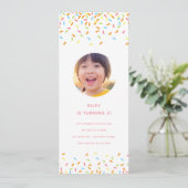 Sweet Sprinkle Kids Birthday Party Foto Kaart (Staand voorkant)