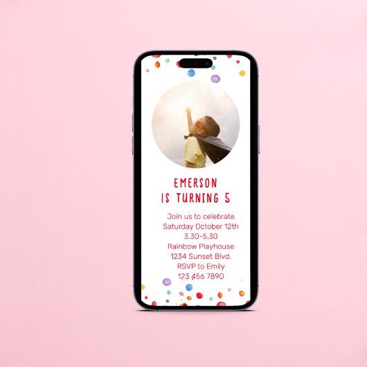 Sweet Sprinkle Kids Birthday Party Foto Kaart