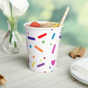 Sweet Sprinkle verjaardagsfeestje thema Papieren Bekers