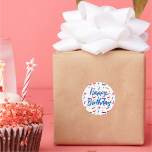 Sweet Sprinkle verjaardagsfeestje thema Ronde Sticker