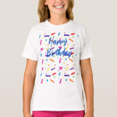 Sweet Sprinkle verjaardagsfeestje thema T-shirt (Voorkant)
