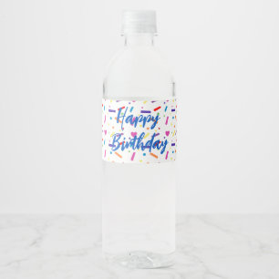 Sweet Sprinkle verjaardagsfeestje thema Waterfles Etiket