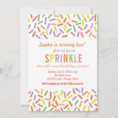 Sweet Sprinkle verjaardagsfeestje uitnodiging (Voorkant)