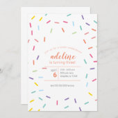 Sweet Sprinkles Birthday Party Kaart (Voorkant / Achterkant)